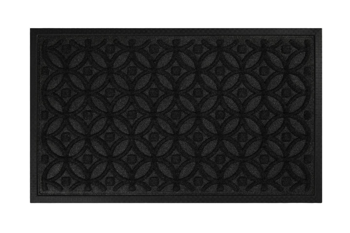 Midnight Mosaic Fußmatte anthrazit Kurzflor rechteckig