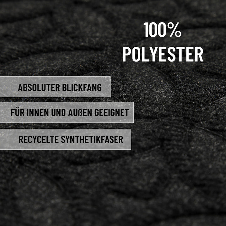 Midnight Mosaic Fußmatte anthrazit Kurzflor rechteckig