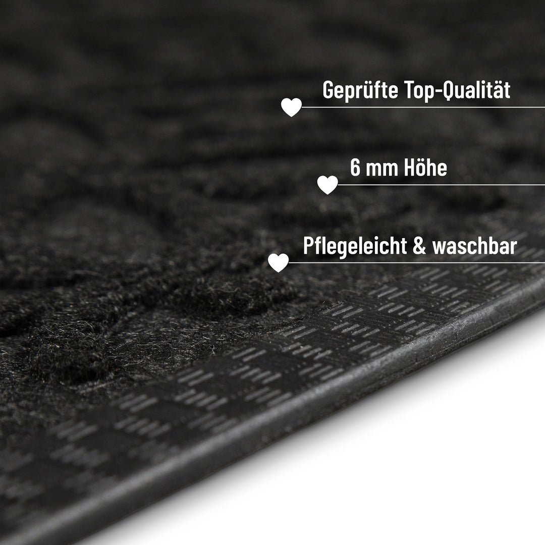 Midnight Mosaic Fußmatte anthrazit Kurzflor rechteckig