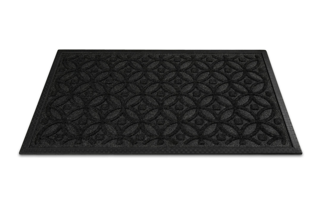 Midnight Mosaic Fußmatte anthrazit Kurzflor rechteckig