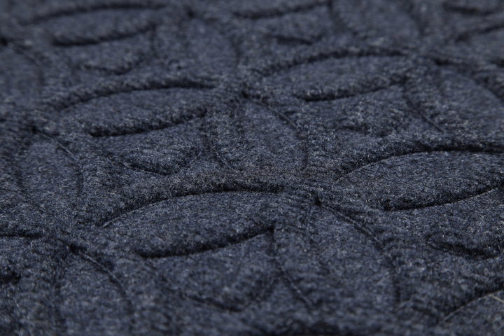 Midnight Mosaic Fußmatte grau blau Kurzflor rechteckig