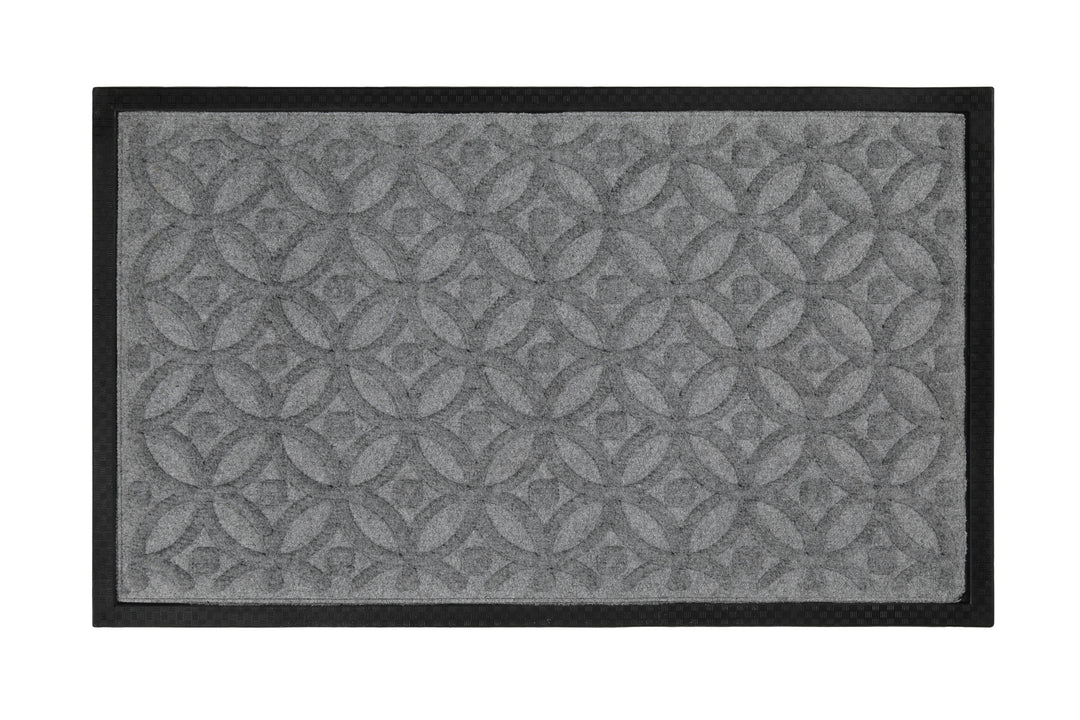 Midnight Mosaic Fußmatte hell grau Kurzflor rechteckig
