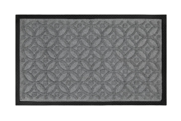 Midnight Mosaic Fußmatte hell grau Kurzflor rechteckig