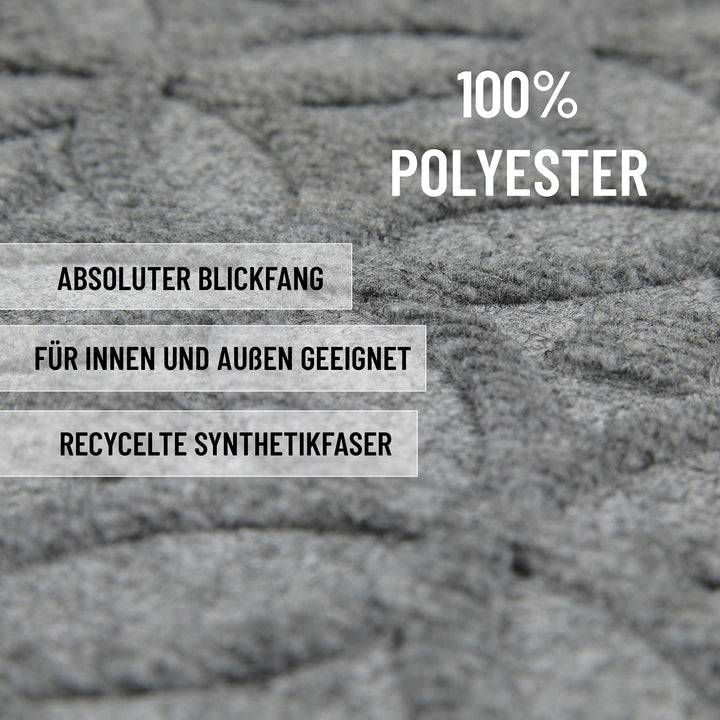 Midnight Mosaic Fußmatte hell grau Kurzflor rechteckig