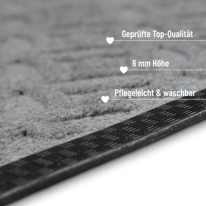 Midnight Mosaic Fußmatte hell grau Kurzflor rechteckig