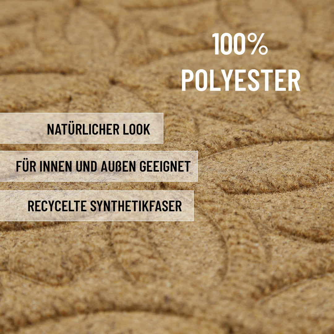 Midnight Mosaic Fußmatte honig beige Kurzflor rechteckig