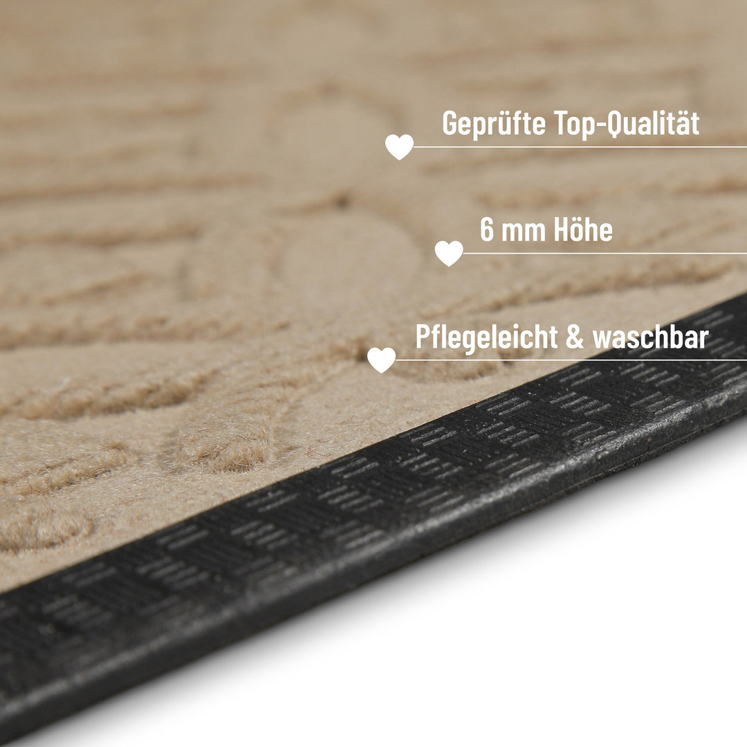 Midnight Mosaic Fußmatte sand beige Kurzflor rechteckig