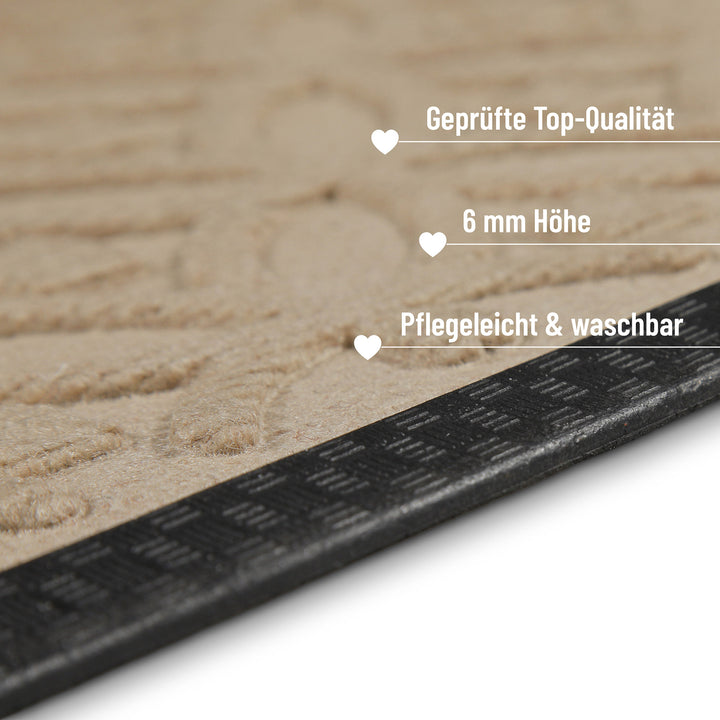 Midnight Mosaic Fußmatte sand beige Kurzflor rechteckig