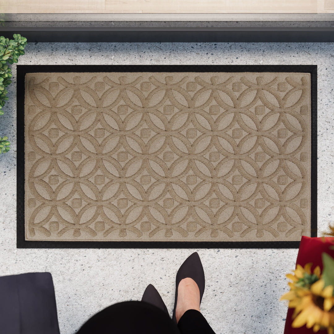 Midnight Mosaic Fußmatte sand beige Kurzflor rechteckig