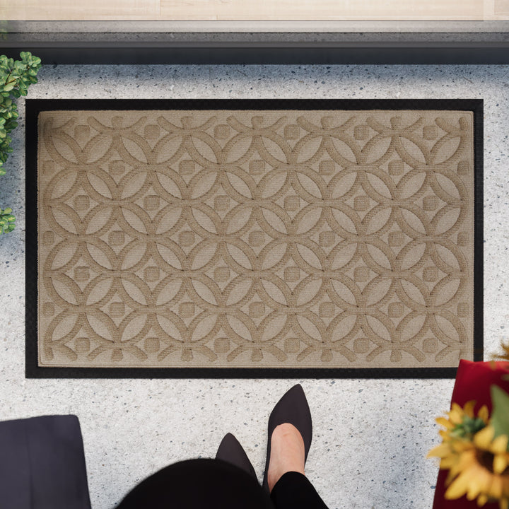 Midnight Mosaic Fußmatte sand beige Kurzflor rechteckig