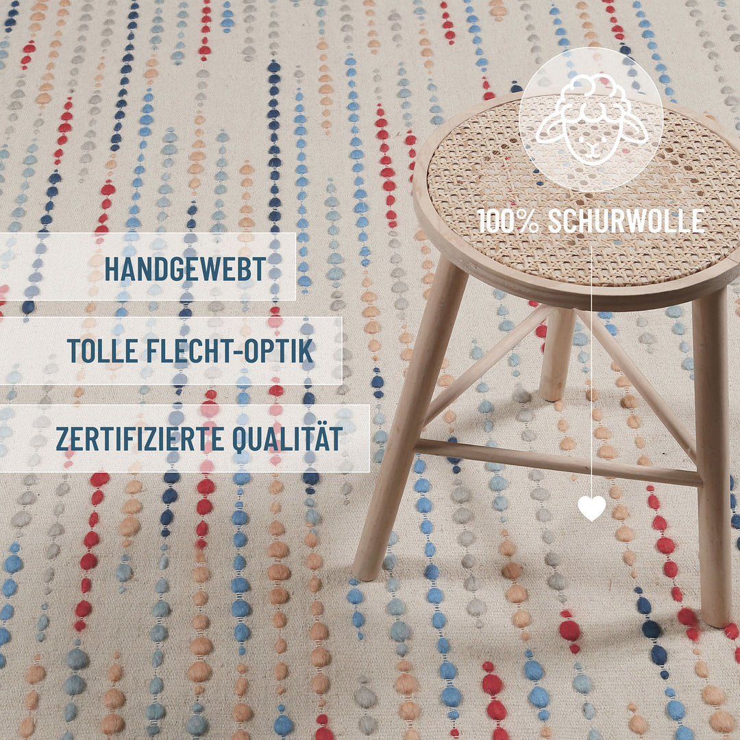 Maddie Teppich creme beige Kurzflor rechteckig