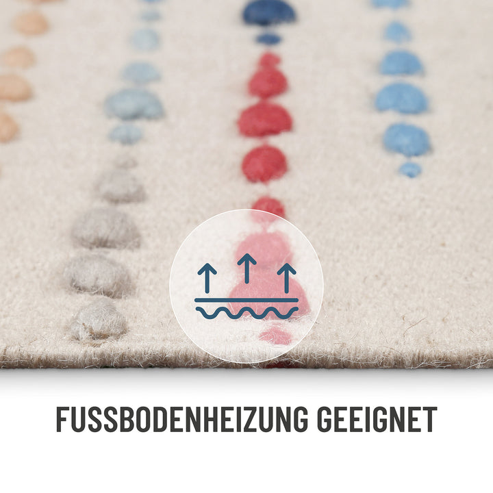 Maddie Teppich creme beige Kurzflor rechteckig