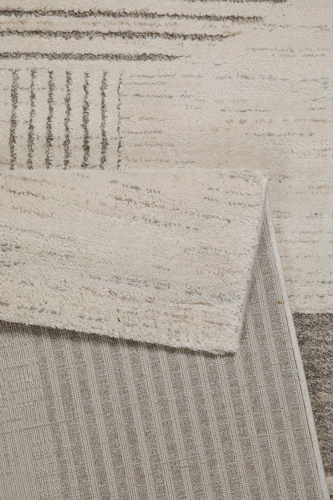 Mats Teppich creme beige Kurzflor rechteckig