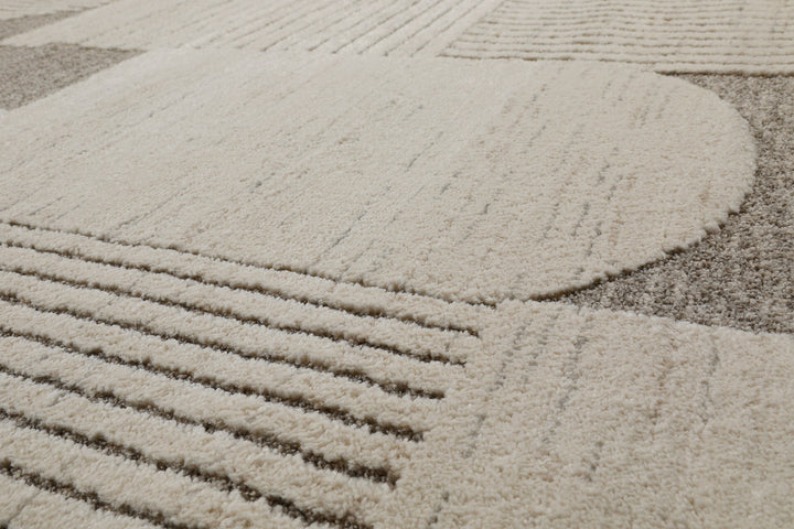 Mats Teppich creme beige Kurzflor rechteckig