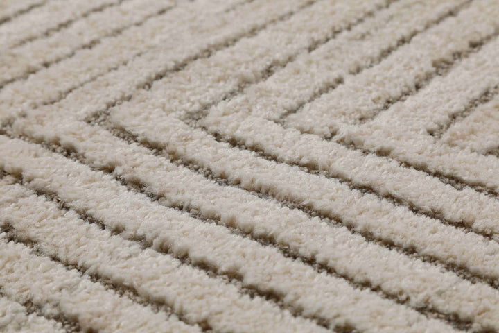 Mats Teppich creme beige Kurzflor rechteckig