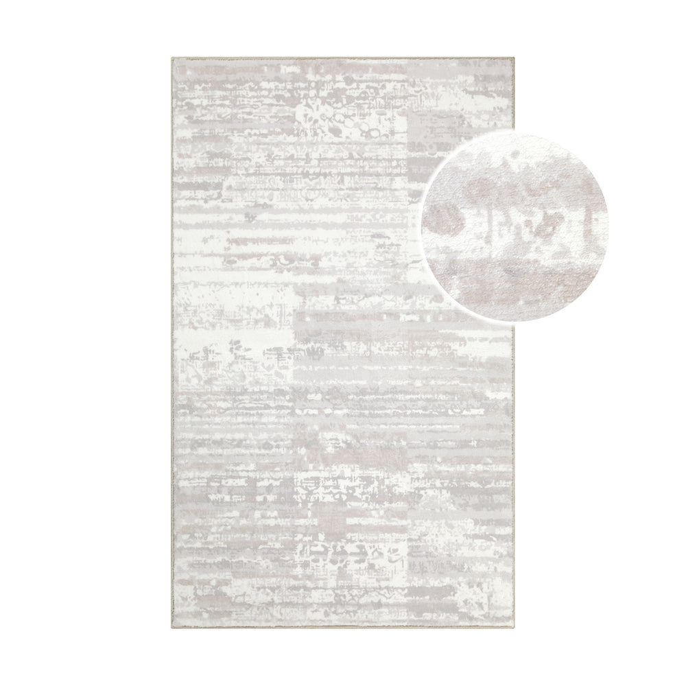 Mauri Badteppich greige Kurzflor rechteckig