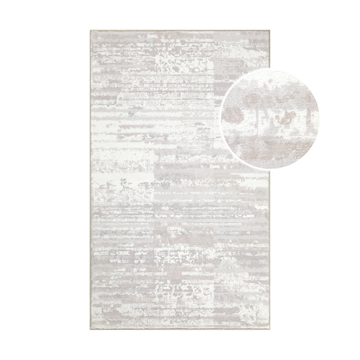 Mauri Badteppich greige Kurzflor rechteckig