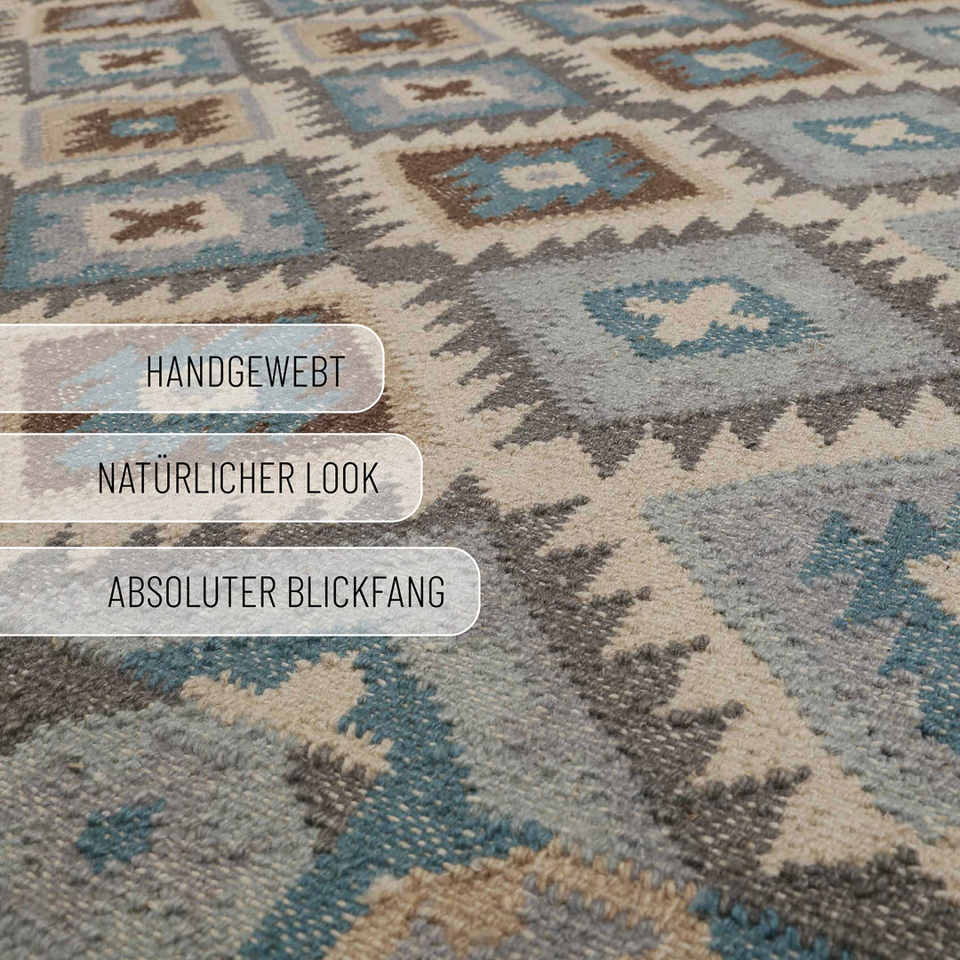 Migny Teppich hellgrau Kurzflor rechteckig