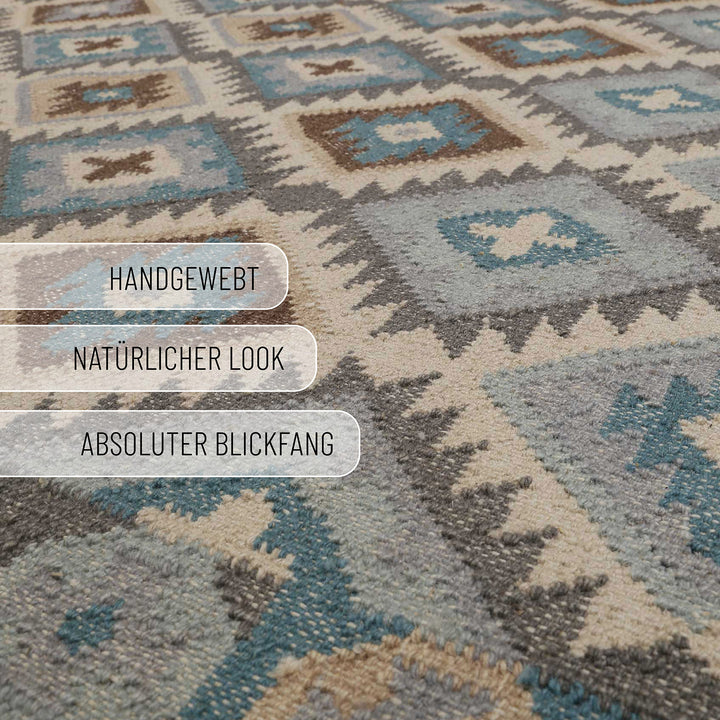 Migny Teppich hellgrau Kurzflor rechteckig