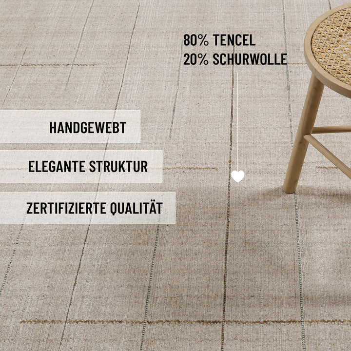 Kurzflor Teppich Greige "Milly" WECONhome