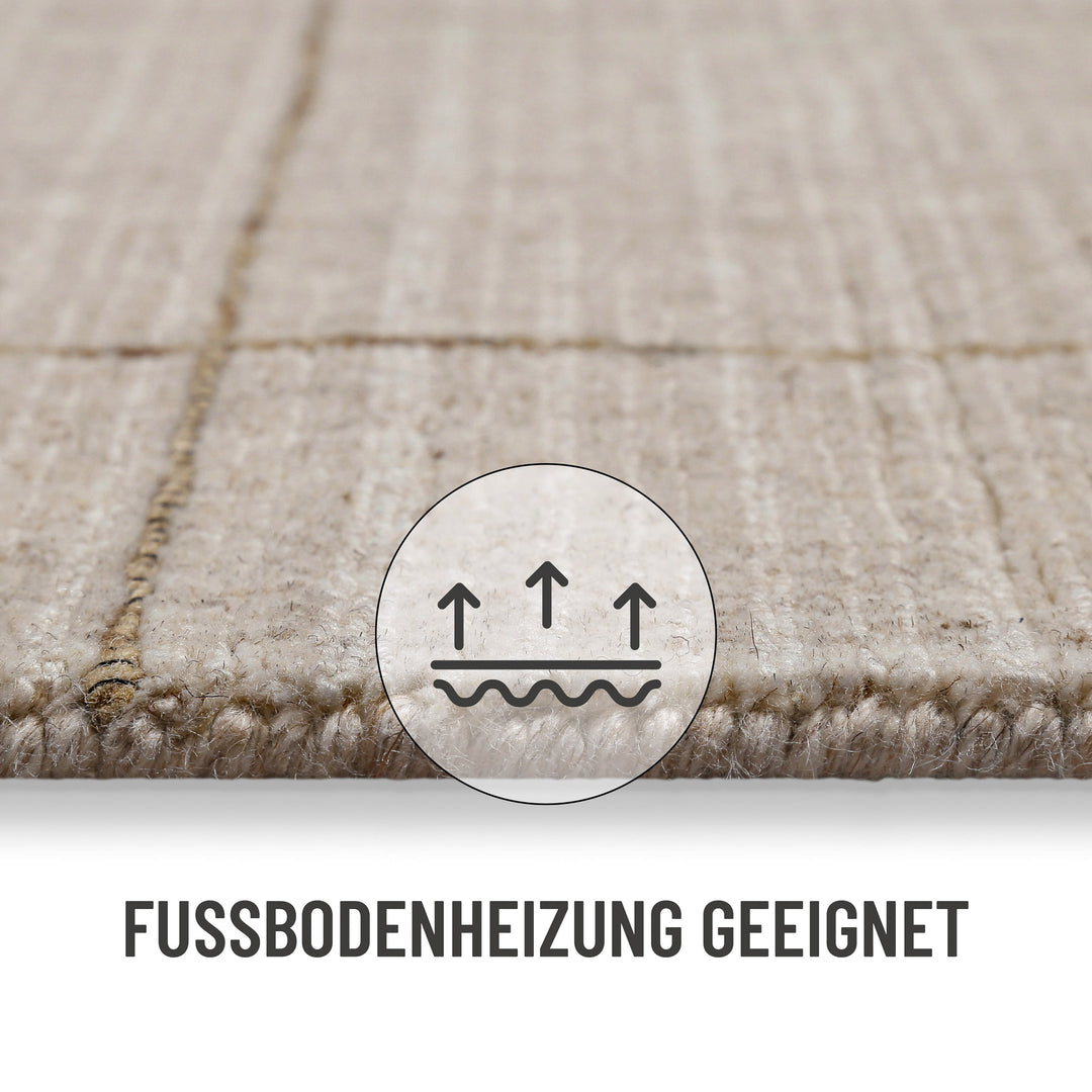 Kurzflor Teppich Greige "Milly" WECONhome