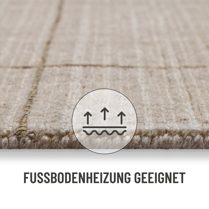 Kurzflor Teppich Greige "Milly" WECONhome