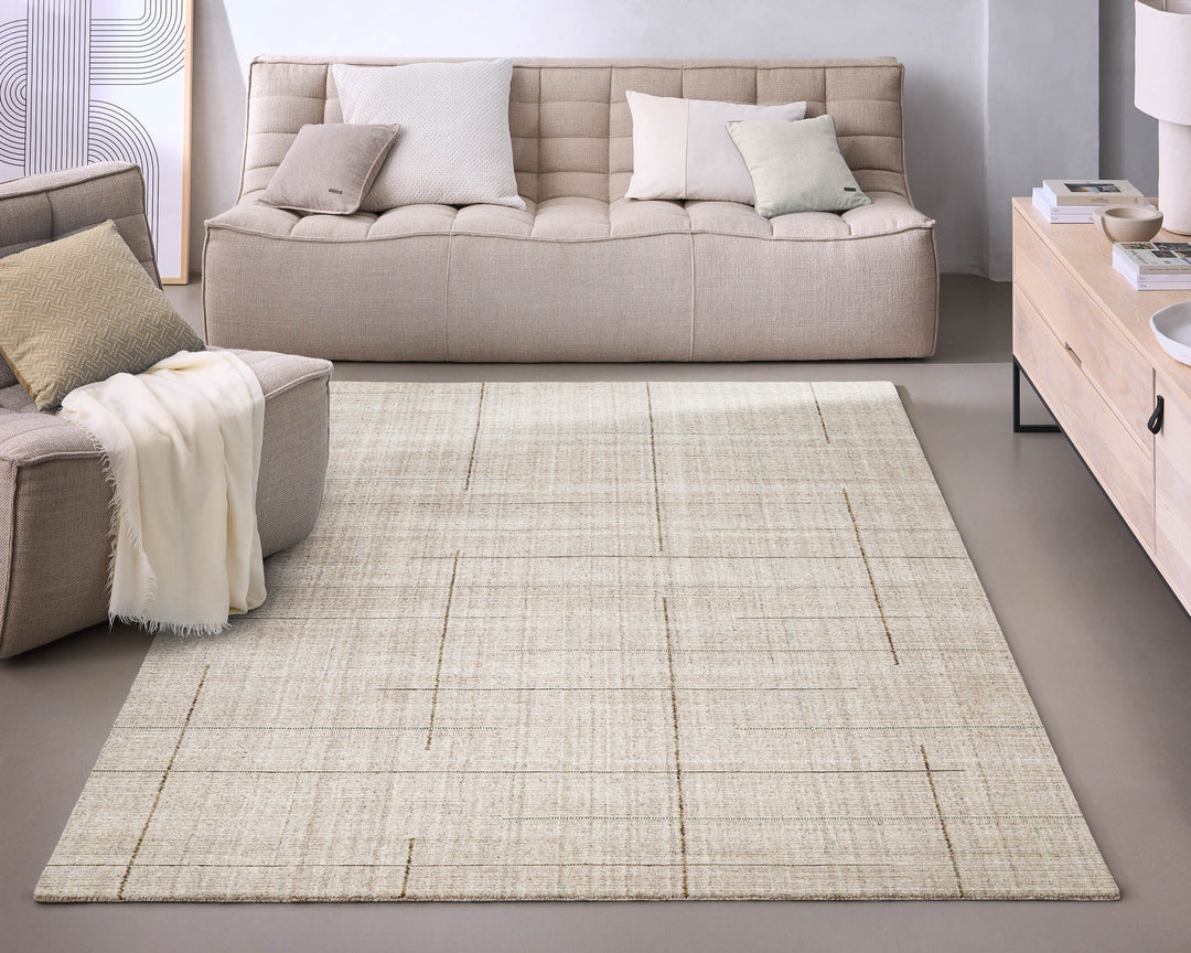 Kurzflor Teppich Greige "Milly" WECONhome