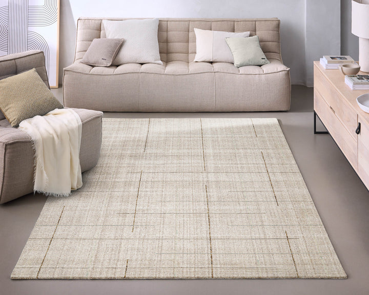 Kurzflor Teppich Greige "Milly" WECONhome