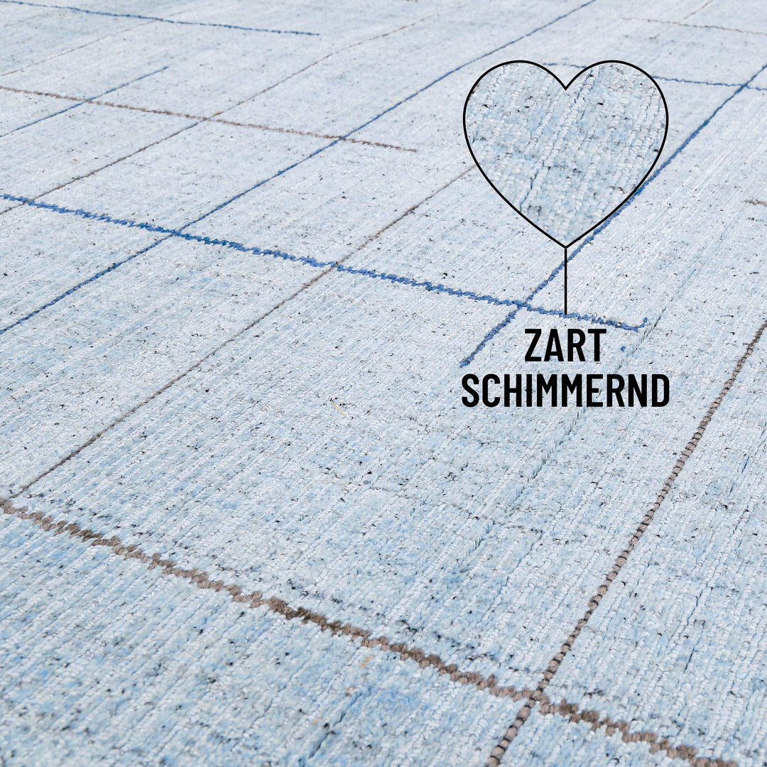 Kurzflor Teppich Licht Blau "Milly" WECONhome