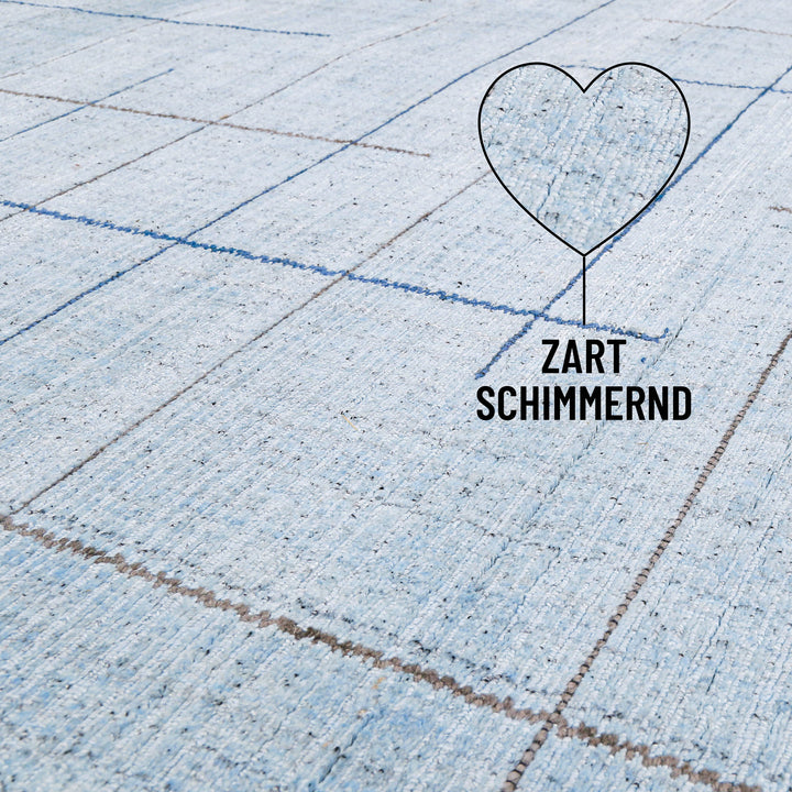 Kurzflor Teppich Licht Blau "Milly" WECONhome