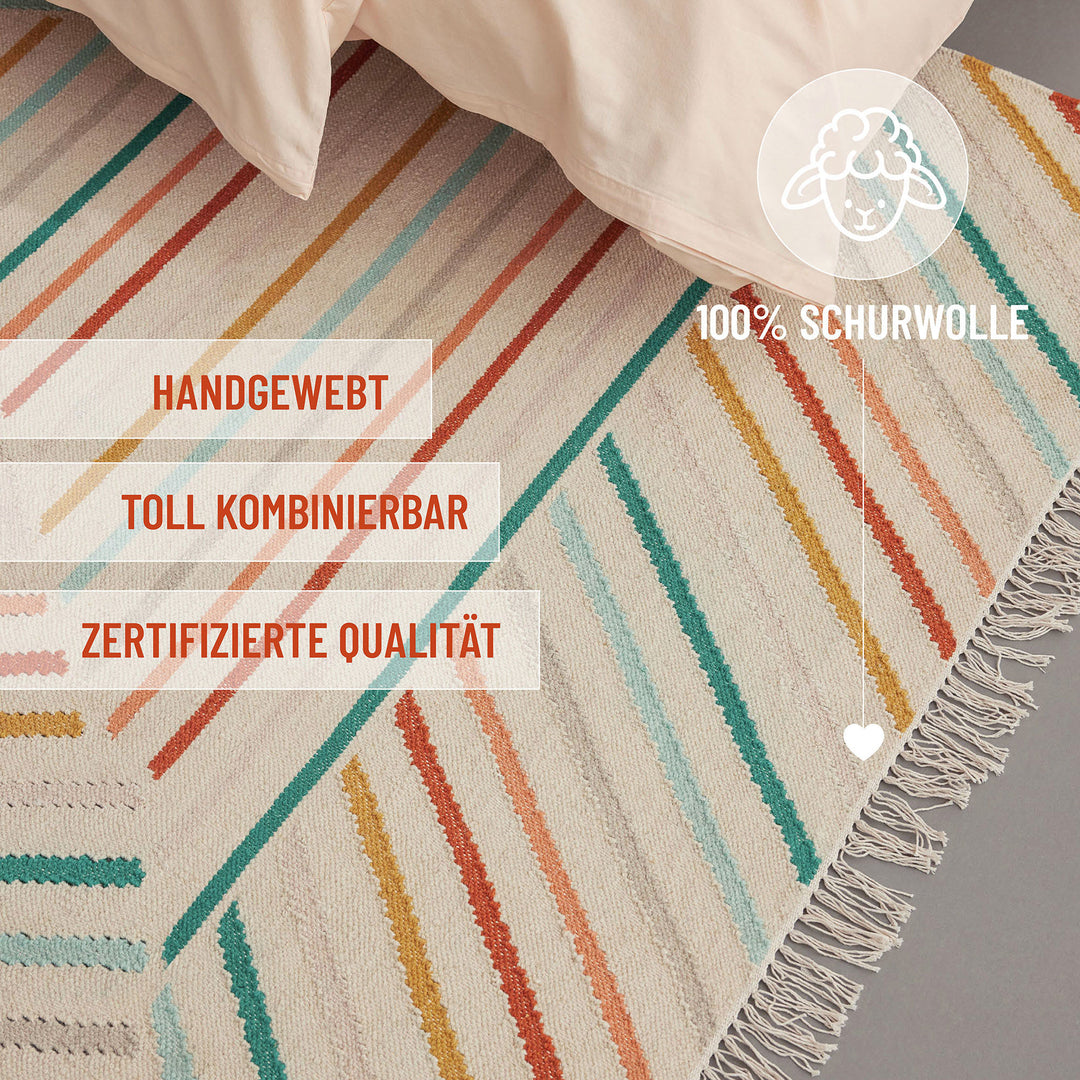 Modern Pop Teppich multi Kurzflor rechteckig