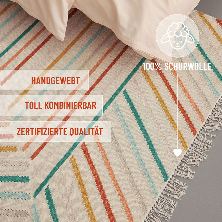 Modern Pop Teppich multi Kurzflor rechteckig