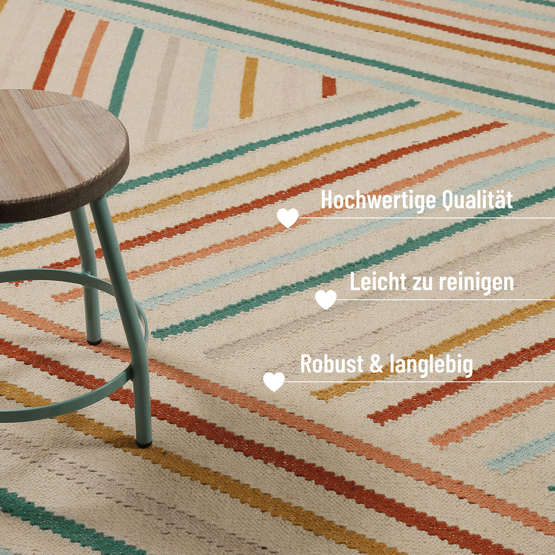 Modern Pop Teppich multi Kurzflor rechteckig