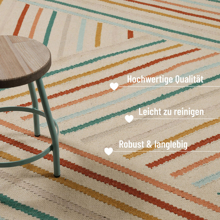 Modern Pop Teppich multi Kurzflor rechteckig