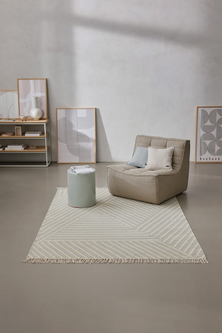 Modern Pop Teppich pastell grau Kurzflor rechteckig