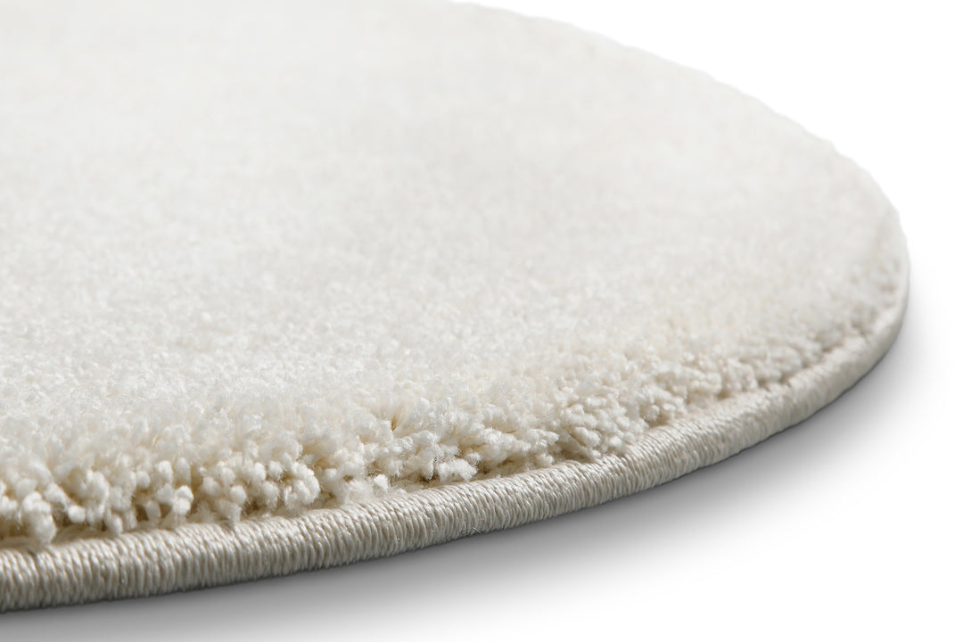 Nova Teppich creme weiß Hochflor rund
