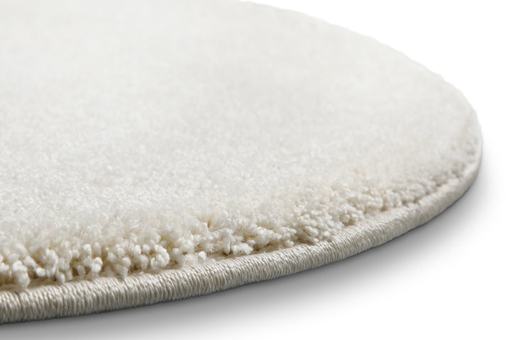Nova Teppich creme weiß Hochflor rund
