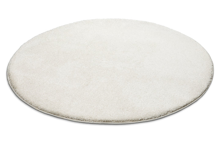 Nova Teppich creme weiß Hochflor rund
