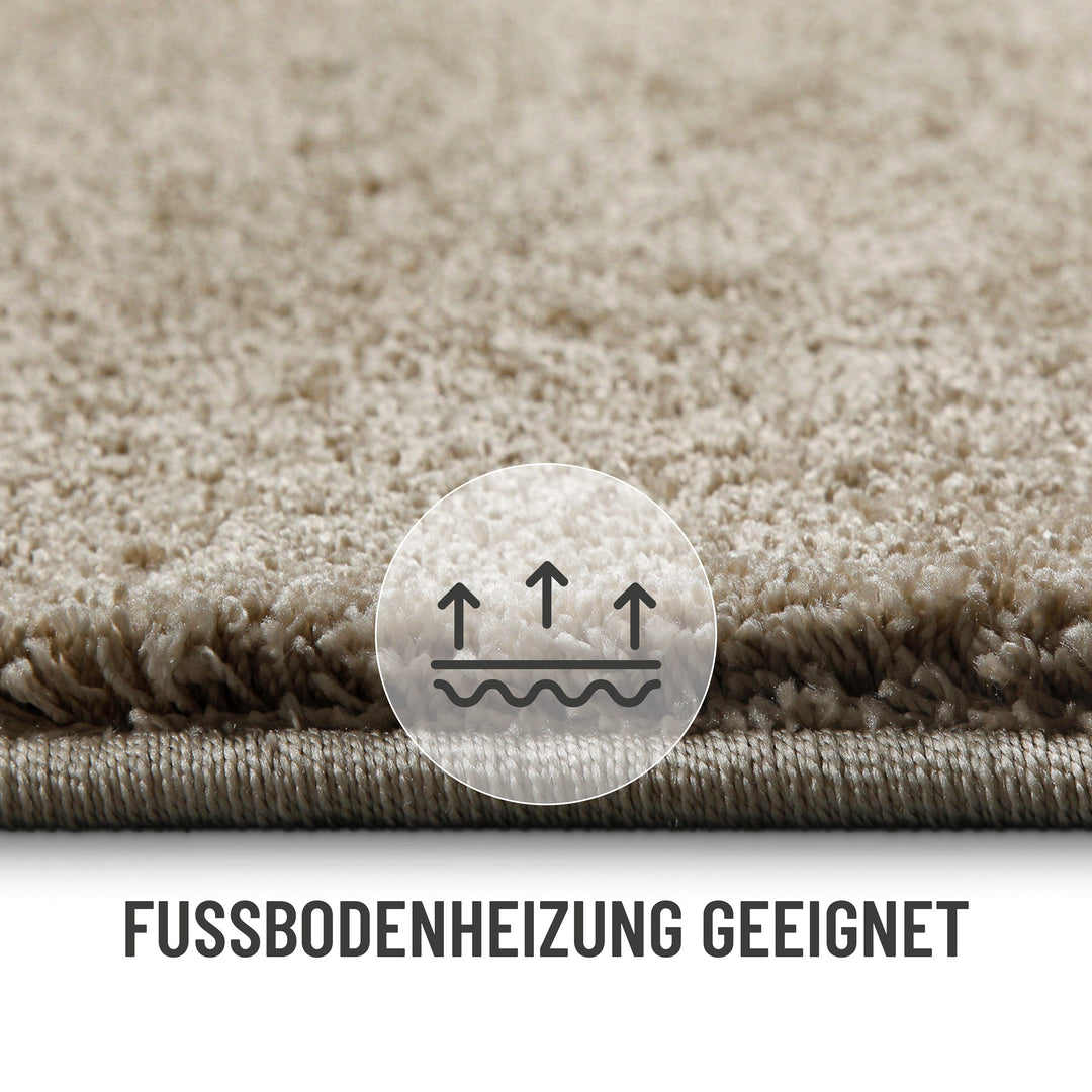 Nova Teppich sand beige Hochflor rechteckig