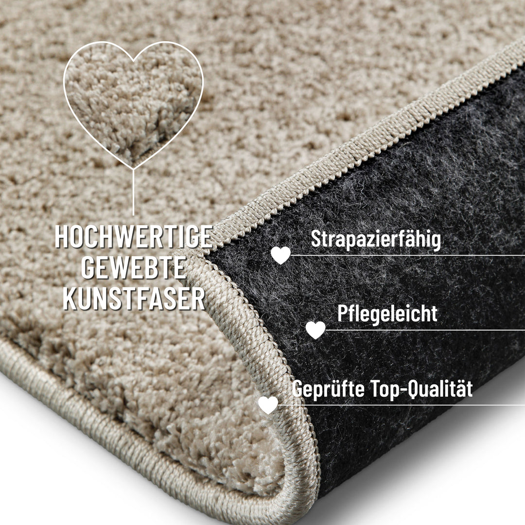 Nova Teppich sand beige Hochflor rechteckig