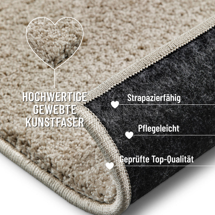Nova Teppich sand beige Hochflor rechteckig