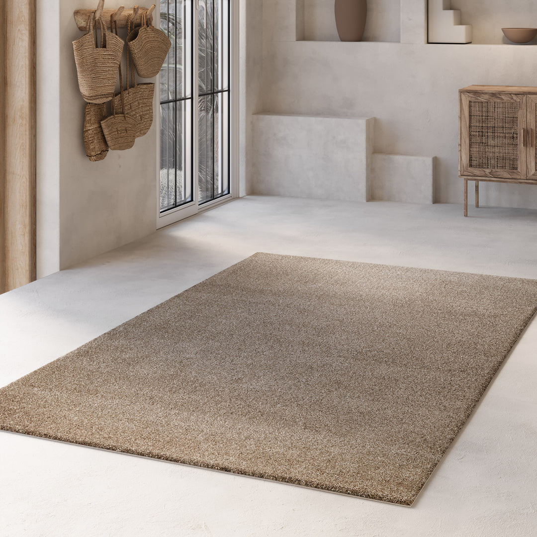 Nova Teppich sand beige Hochflor rechteckig
