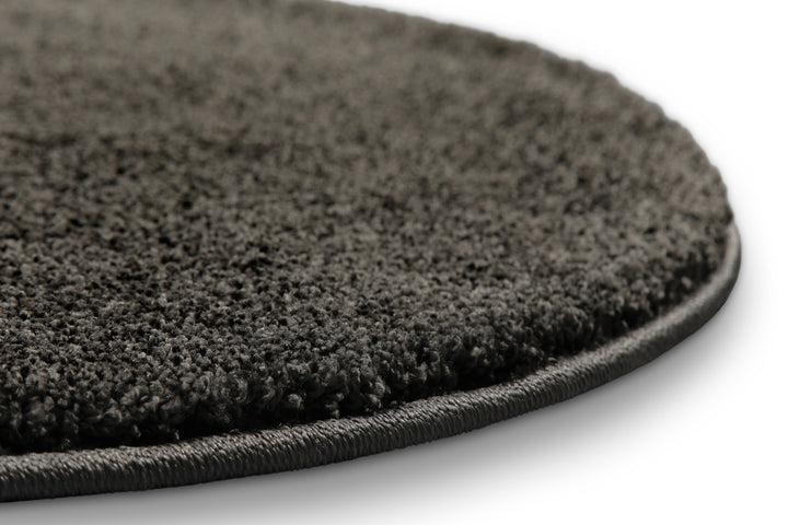 Nova Teppich anthrazit Hochflor rund