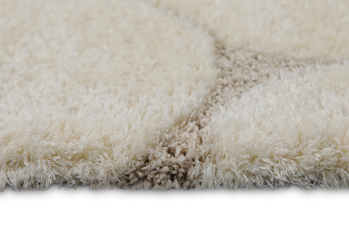 Ponte Teppich creme beige Hochflor rechteckig