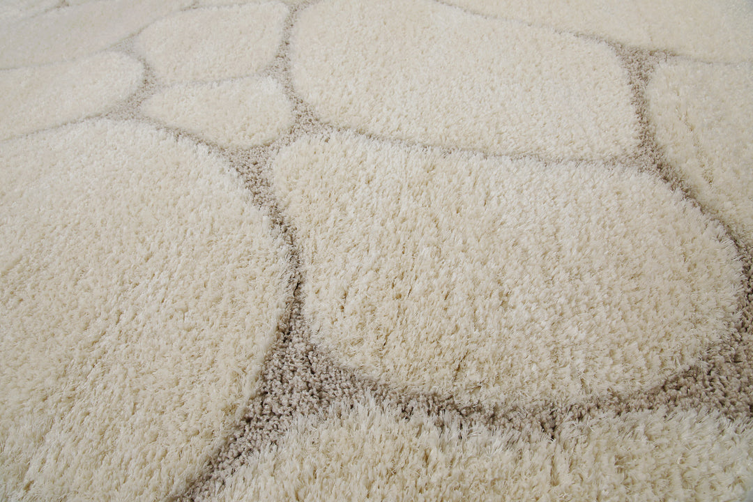 Ponte Teppich creme beige Hochflor rechteckig