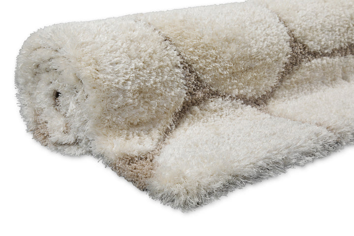 Ponte Teppich creme beige Hochflor rechteckig