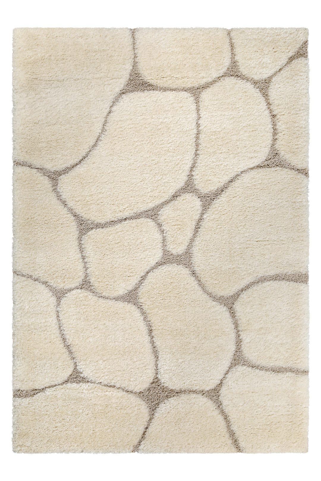 Ponte Teppich creme beige Hochflor rechteckig