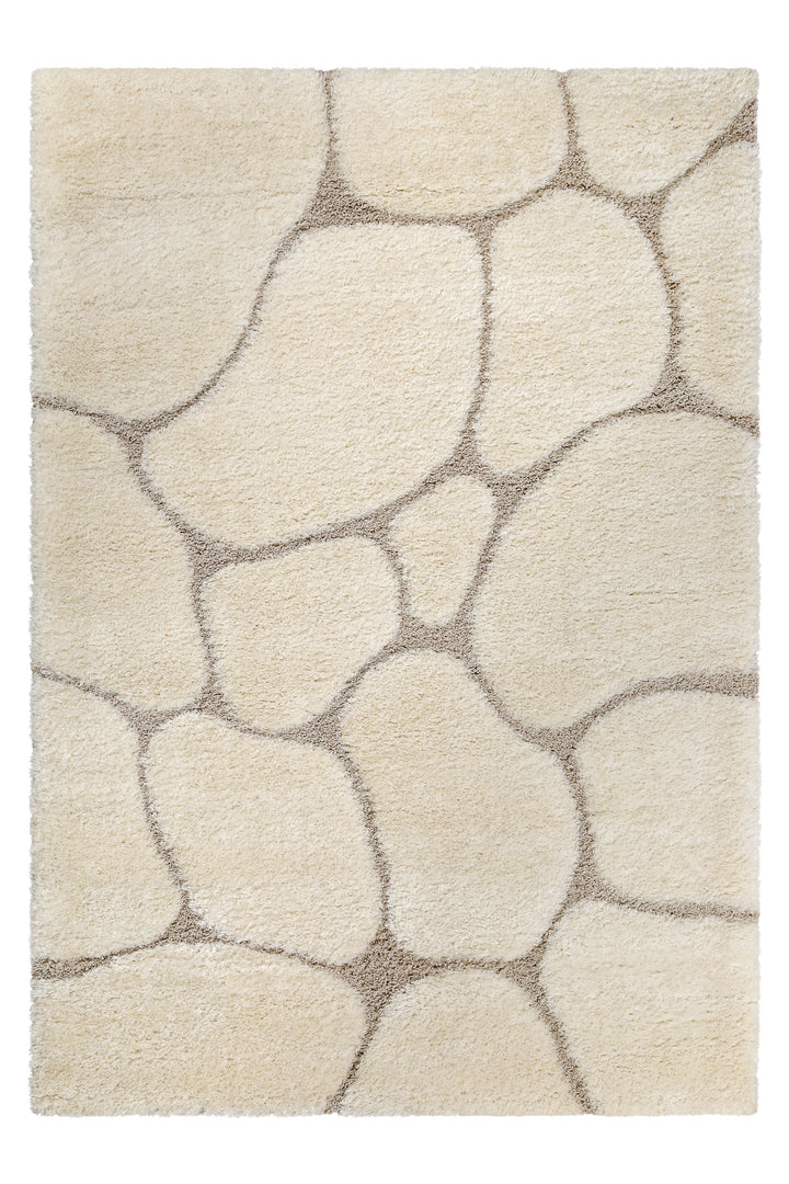 Ponte Teppich creme beige Hochflor rechteckig