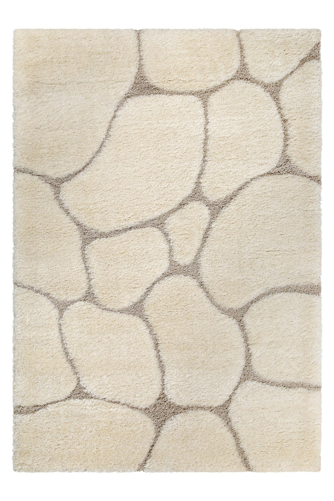 Ponte Teppich creme beige Hochflor rechteckig