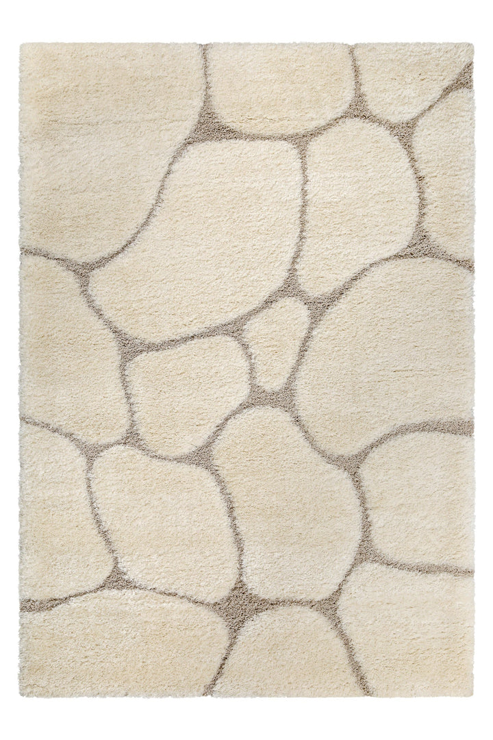 Ponte Teppich creme beige Hochflor rechteckig